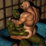 abs anal anal_penetration bald balls biceps big_muscles bodily_fluids butt butt_grab cum cum_in_ass cum_inside duo ear_piercing facial_piercing from_front_position genital_fluids genitals green_body green_skin hairy hand_on_butt human_on_humanoid interspecies male male/male male_on_bottom male_on_top male_penetrated male_penetrating male_penetrating_male mastery_position muscular muscular_male nipple_piercing nipples nose_piercing nose_ring not_furry nude on_bottom on_lap on_top pecs penetration penis piercing rear_view ring_piercing septum_piercing sex sitting sitting_on_lap straddling tattoo tusks black_howler human humanoid mammal orc 2013 3d_(artwork) digital_media_(artwork) hi_res