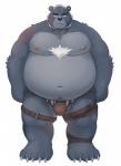 anthro belly bulge clothing cute_fangs fangs humanoid_hands kemono male moobs navel nipples overweight overweight_anthro overweight_male simple_background solo teeth underwear white_background yellow_eyes mtflying30371 bear mammal 2020 hi_res