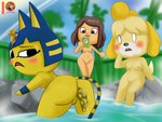 breasts feces female female_pooping group hot_spring nipples nude outside pooping pooping_into_water scatplay tail water moon_pearl succubi_samus animal_crossing nintendo ankha_(animal_crossing) fan_character isabelle_(animal_crossing) canid canine canis domestic_cat domestic_dog felid feline felis humanoid mammal 4:3 hi_res