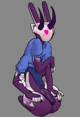 2_horns 4_arms anthro big_penis blush bracelet clothing clothing_aside crop_top fingerless_(marking) genitals heart_symbol horn jewelry kneeling leotard leotard_aside machine male multi_arm multi_limb penis purple_body rabbit_ears shirt solo topwear unsigned vein veiny_penis thecore34 the_common_(core34) ada_(core34) lagomorph leporid mammal robot
