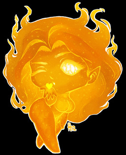 anva_(hizrihel) big_breasts big_butt blowing_kiss breasts butt chibi crossed_legs exposed_breasts featureless_breasts featureless_limbs female fire flaming_body flaming_hair gesture glowing glowing_eyes hair heart_symbol long_hair looking_at_viewer nude one_eye_closed orange_body pointy_ears pseudo_hair solo standing wink winking_at_viewer hizrihel_(artist) deity elemental_creature elemental_humanoid fire_creature humanoid