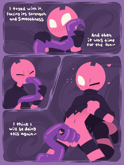 anthro anthro_penetrated balls black_body black_claws black_glans black_penis blush claws consentacles deep_throat erection femboy finger_claws genitals glans heart_symbol holding_tentacle horn humanoid_genitalia humanoid_penis male male_penetrated markings multiple_positions no_pupils oral oral_penetration penetration penis pink_balls pink_body pink_horn pink_penis raised_cloak sex small_balls striped_body striped_genitalia striped_markings striped_penis striped_tail stripes tail tail_markings tentacle_in_mouth tentacle_penetration tentacle_sex tentaclejob tentacles text white_eyes whygena kris_(whygena) demon dreamon_(whygena) 2025 2d_animation 3:4 animated animated_comic comic english_text frame_by_frame short_playtime