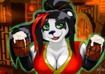 alcohol anthro beer beverage big_breasts breasts female holding_object solo pandazar blizzard_entertainment warcraft bear mammal pandaren