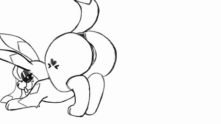 anthro ass_up big_butt butt female feral genitals shake simple_background solo tongue tongue_out vulva white_background mimiiiiii nintendo pokemon twitter fan_character glacenyon eevee eeveelution generation_1_pokemon generation_4_pokemon glaceon pokemon_(species) 16:9 animated meme widescreen
