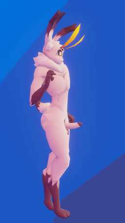antennae_(anatomy) anthro balls black_sclera blue_background butt digitigrade erection femboy fluffy freckles genitals glowing glowing_antennae glowing_eyes humanoid_genitalia humanoid_penis inner_ear_fluff low_poly male neck_tuft nude penis pubes short_tail simple_background solo standing tail tan_body tuft wide_hips yellow_eyes permaclot rasmus_(permaclot) arthropod hybrid insect lagomorph lepidopteran leporid mammal moth rabbit 3d_(artwork) 3d_animation 9:16 animated digital_media_(artwork) hi_res no_sound short_playtime turntable_(animation) video