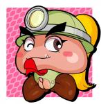 blush brown_eyes clitoris female genitals not_furry pussy solo a- mario_bros nintendo paper_mario goombella goomba waddling_head 2010 hi_res