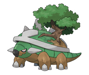ambiguous_gender brown_body brown_countershading countershading feral front_view green_body mouth_closed plant quadruped red_eyes shell side_view simple_background solo tail three-quarter_view tree white_background ken_sugimori nintendo pokemon generation_4_pokemon pokemon_(species) torterra full-length_portrait hi_res official_art portrait