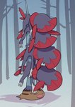 ambiguous_gender bloodless brown_body claws corpse death feral forest fully_impaled fur group impalement outside plant serial_impalement snow tree winter boke_(artist) nintendo pokemon pokemon_tcg generation_2_pokemon generation_4_pokemon mammal pokemon_(species) swinub weavile 2025 digital_media_(artwork)