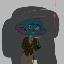 anthro biped black_eyes blue_body blue_fur blue_hair bodily_fluids bottomwear buckteeth clothed clothed_anthro clothed_female clothing crying female first_person_view fur glint grey_background hair looking_at_viewer scared simple_background solo standing tears teeth topwear whiskers squibett ambient_among_us among_us innersloth crewmate_(among_us) mia_mouse house_mouse mammal mouse murid murine rodent 1:1 2022 colored digital_drawing_(artwork) digital_media_(artwork)