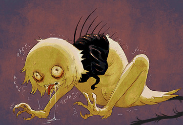 anthro asphyxiation avian_feet back_spikes black_straitjacket black_tail bodily_fluids choking drooling feathers fur latex_straitjacket leaning leaning_forward male noseless red_tongue restraints saliva sharp_teeth sitting solo spikes spikes_(anatomy) straitjacket tail teeth tongue tongue_out yellow_body yellow_feathers yellow_fur jejejunum mumble_(jejejunum) demon fraid_(species) 2026