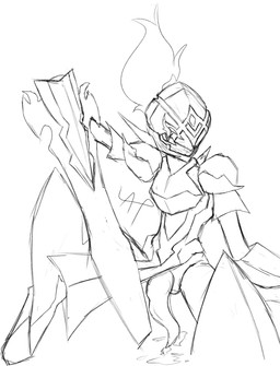 anthro armor aroused aroused_face blush genitals knight liquid looking_at_viewer male penis penis_tentacles presenting presenting_penis simple_background sitting solo tentacles warrior white_background lewdaesthetics nintendo pokemon ceruledge generation_9_pokemon ghost pokemon_(species) spirit hi_res sketch