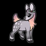 berries_in_hair chest_tuft eyelashes feral glistening glistening_eyes grey_body holly_(plant) hooves leaf leaf_in_hair mane plant purple_eyes scut_tail short_tail solo tail tail_tuft tuft symrea deer mammal 1:1 alpha_channel