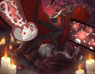 bodily_fluids candle claws cum cum_in_uterus cum_in_vagina cum_inside digitigrade duo ejaculation feathered_wings feathers female feral genital_fluids horn impregnation intense_orgasm internal internal_vaginal looking_pleasured lying male male/female membrane_(anatomy) membranous_wings multiple_ova on_back open_mouth orgasm orgasm_face outside_sex ovum penetration quadruped scales sex sperm_cell tail tongue tongue_out uterus vaginal vaginal_penetration ventral_scales wings cannibalistic_tendencies european_mythology mythology syranoth_emberscale umbralant dragon mythological_creature mythological_scalie scalie western_dragon absurd_res hi_res