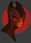 anthro horn looking_at_viewer male red_body red_skin simple_background solo meken bioware electronic_arts mass_effect horth alien salarian scalie headshot_portrait portrait