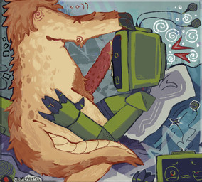ambiguous_gender antenna_wire anthro blush bodily_fluids claws cum cum_on_face cum_on_screen duo ejaculation embarrassed erection female fur genital_fluids genitals intersex intersex/female leaking_cum penis penis_on_face pillow pubes rubbing_penis sitting sitting_on_another sitting_on_partner spiked_penis spikes spikes_(anatomy) tail wire jdmlover78 blushcrunch_studio dandy's_world shelly_(dandy's_world) vee_(dandy's_world)