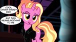 amber_eyes clothing dialogue female hair horn jacket orange_hair solo text topwear badumsquish batman_beyond batman_beyond:_return_of_the_joker friendship_is_magic hasbro my_little_pony mythology cozy_glow_(mlp) luster_dawn_(mlp) phil_coulson equid equine mammal mythological_creature mythological_equine unicorn absurd_res english_text hi_res