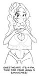 anthro big_breasts bottomwear bra breasts cleavage clothed clothing female sagging_breasts shorts solo text underwear sarcolopter dosey_doe equid equine horse mammal pony english_text meme monochrome