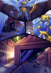 3_toes alley angry armor cloth clothed clothing feathered_wings feathers feet female fur grey_body grey_fur grey_hair hair male night red_eyes running shield speechless toes wings ripli a_story_with_a_known_end amaliel draven_walker sarvak_dall angel vampire comic