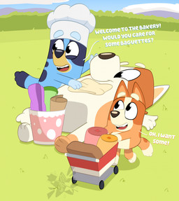 age_difference anthro blue_body blue_fur blue_nose brown_nose clothing dialogue dipstick_tail eyebrows female fur gloves_(marking) grass group hat hat_only headgear headgear_only headwear headwear_only humor leg_markings lying male markings mostly_nude on_back on_model open_mouth open_smile orange_body orange_fur orange_inner_ear plant raised_eyebrows red_tongue smile socks_(marking) spots tail tail_markings tan_body tan_fur tan_inner_ear text tongue trio white_body white_fur young young_anthro young_male murpheyarts bluey_(series) bingo_heeler bluey_heeler brandy_cattle australian_cattle_dog canid canine canis cattledog domestic_dog herding_dog mammal pastoral_dog english_text hi_res aunt_(lore) aunt_and_niece_(lore) niece_(lore) sibling_(lore) sister_(lore) sisters_(lore)