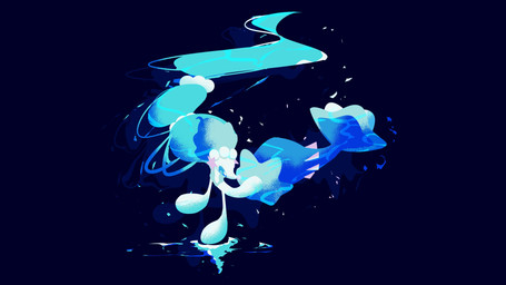 ambiguous_gender blue_body blue_hair eyelashes feral gem hair pearl_(gem) simple_background solo split_form starfish_(accessory) tail white_body nama86 nintendo pokemon aquatic asterozoan echinoderm generation_7_pokemon pokemon_(species) primarina starfish 16:9 2026 4k absurd_res hi_res widescreen