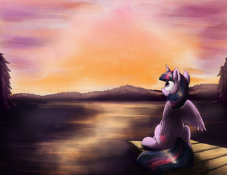 2014 absurd_res cloud cutie_mark equine female feral forest friendship_is_magic hair hi_res horn horse lake mammal my_little_pony otakuap outside pier pony purple_eyes purple_hair reflection seaside sitting sky smile solo sunset tree twilight_sparkle_(mlp) two_tone_hair water winged_unicorn wings
Rating: Safe
Score: 8
User: Robinebra
Date: March 04, 2014