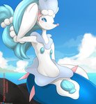 anthro blush bra breasts clothing female looking_at_viewer patreon_logo seashell seashell_bra shell small_breasts solo text underwear winick-lim nintendo patreon pixiv pokemon generation_7_pokemon pokemon_(species) primarina 2020 hi_res url