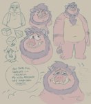 anthro fart fart_cloud fart_fetish male onomatopoeia overweight overweight_male solo sound_effects speech_bubble text mrdannyloco bubblegum_(character) domestic_pig mammal suid suina sus_(pig) wild_boar hi_res sketch_page spanish_text