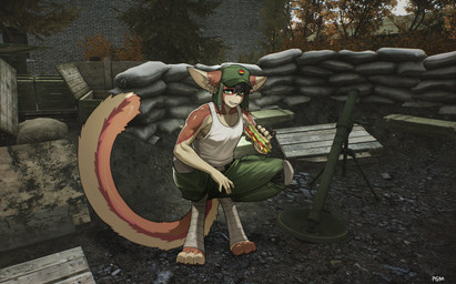 3_toes 5_fingers anthro athletic athletic_anthro athletic_male biped black_hair black_pawpads bottomwear box brick_wall building clothed clothed_anthro clothed_male clothing container countershade_arms countershade_face countershade_fur countershade_neck countershade_tail countershade_torso countershading crouching digitigrade dipstick_ears ear_markings feet fingerpads fingers food foot_wraps front_view fully_clothed fully_clothed_anthro fully_clothed_male fur gesture green_bottomwear green_clothing green_eyes green_hat green_headwear green_pants hair hat headgear headwear holding_food holding_object holding_sandwich humanoid_hands inner_ear_fluff iris long_tail looking_at_viewer male male_anthro military military_cap mortar multicolored_body multicolored_ears multicolored_fur multicolored_tail orange_body orange_ears orange_fur orange_toes outside pants pawpads plant pupils raised_finger raised_pinky sandbag sandwich_(food) shirt smile smiling_at_viewer solo tail tank_top toeless_(marking) toes topwear tree tuft two_tone_body two_tone_fur two_tone_tail wall_(structure) white_body white_clothing white_countershading white_ear_tips white_fur white_inner_ear white_inner_ear_fluff white_sclera white_shirt white_tail white_tank_top white_toes white_topwear wraps pgm300 mammal species_request 2025 absurd_res digital_drawing_(artwork) digital_media_(artwork) full-length_portrait hi_res portrait