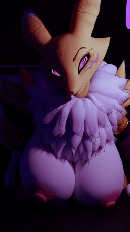 anthro big_breasts blush breasts female fur huge_breasts looking_at_viewer mature_anthro nipples nude solo white_body white_fur yellow_body yellow_fur yzyhet dogzeela_(modeler) bandai_namco digimon canid digimon_(species) mammal renamon 3d_(artwork) 3d_animation 9:16 animated digital_media_(artwork) hi_res no_sound short_playtime video widescreen
