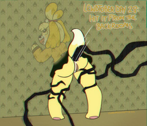 accessory anal anal_penetration anthro anus barefoot biped black_eyes black_nose black_tentacles blonde_hair bottomwear brown_clothing brown_sweater brown_topwear button_(fastener) clothed clothed_anthro clothed_female clothed_sex clothing dipstick_tail dog_tail eye_roll eyelashes feet female female_anthro fingers floppy_ears fluffy_ears fur genitals green_wall hair hair_accessory hair_tie humor leaning leaning_forward looking_pleasured markings motion_lines no_underwear open_mouth open_smile pawpads penetration pigeon_toed pink_pawpads pun raised_tail rear_view sex skirt smile solo standing sweater tail tail_markings teeth tendrils tentacle_in_ass tentacle_penetration tentacles tentacles_around_legs text through_wall tongue topwear translucent_wall upskirt upskirt_sex vulva wall_(structure) wallpaper_(decoration) yellow_body yellow_ears yellow_fur yellow_tail yellow_text corruptedcryptid animal_crossing lewdtober nintendo the_backrooms isabelle_(animal_crossing) canid canine canis domestic_dog mammal monster shih_tzu toy_dog 2022 artist_name colored crossover dated digital_drawing_(artwork) digital_media_(artwork) english_text full-length_portrait hi_res portrait signature