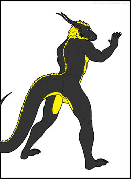 anthro back_muscles back_spikes backsack balls butt claws ear_piercing ear_ring feet genitals long_ears looking_at_viewer male muscular neck_plate nude pawpads paws perineum piercing rear_view ring ring_piercing side_pec smile smiling_at_viewer solo spikes spikes_(anatomy) tail teeth teeth_showing thick_tail thick_thighs rebeldragon101 mythology ernesto_(rebeldragon101) dragon mythological_creature mythological_scalie scalie hi_res