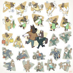 anthro male male/male solo anonymous_artist gab_(comic) ruff_bull voff_akita akita american_akita canid canine canis domestic_dog mammal spitz 1:1 hi_res