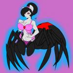 anthro beehive_(hairstyle) black_hair breasts cleavage clothed clothing fangs female hair heart_symbol lingerie nipple_outline panties red_eyes solo teeth underwear burningsnowflakeproductions dungeons_and_dragons hasbro my_little_pony wizards_of_the_coast charlotte_silk_(oc) arachnid araneomorph arthropod black_widow_spider drider equid equine horse humanoid_taur hybrid mammal pony spider taur theridiid widow_spider 1:1 2016 absurd_res hi_res traditional_media_(artwork)