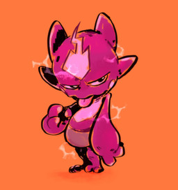 2019 2_toes 3_fingers ambiguous_gender anthro biped blep cheek_spots digital_media_(artwork) digital_painting_(artwork) electricity fingers front_view frown full-length_portrait hi_res ladysuuke looking_aside multicolored_body naughty_face nintendo nude orange_background pink_body pink_cheeks pink_tongue pokémon pokémon_(species) portrait purple_body reptile scalie simple_background solo spikes standing toes tongue tongue_out toxel two_tone_body video_gamesRating: SafeScore: 4User: ImpidiDinkaDooDate: November 10, 2019