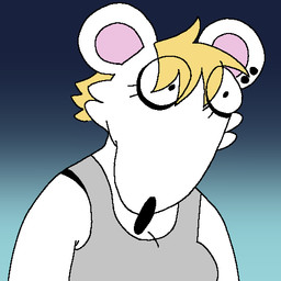 anthro blonde_hair female fur hair piercing white_body white_fur diognes4846 normalsville pepsi_(normalsville) mammal mouse murid murine rodent 1:1