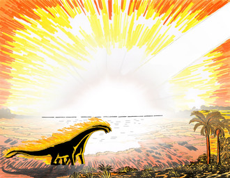 ambiguous_gender apocalypse asteroid blinded blinding blinding_light burning burning_alive death duo explosion extinction feral fire incinerated meteor outside plant scales sea seaside silhouette tree vaporised water isaiahctorre dinosaur macronarian prehistoric_species reptile saurischian sauropod sauropodomorph scalie titanosaurian titanosaurus absurd_res hi_res