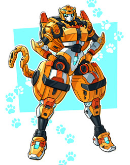 black_body blue_eyes bottom_heavy female flat_chested gesture hand_gesture hand_on_hip machine mouthless multicolored_body small_waist solo standing tail thick_thighs thumbs_up tire visor_eyes white_body wide_hips yellow_body fwingerz taki_(metal_cardbot) cheetah felid feline humanoid mammal robot robot_humanoid digital_drawing_(artwork) digital_media_(artwork) full-length_portrait hi_res portrait