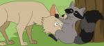 ambiguous_gender duo fellatio feral feral_on_feral oral penile sex toony unknown_artist brickleberry comedy_central canid canine mammal procyonid raccoon animated short_playtime