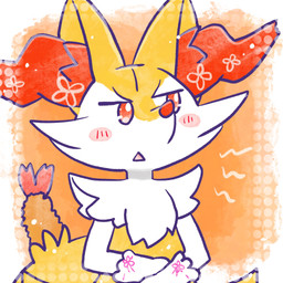 ambiguous_anthro ambiguous_gender anthro biped blush blush_stickers clothing emanata food front_view gloves handwear looking_away no_pupils object_in_tail open_mouth shrimp_(food) simple_background snout solo tail triangle_mouth annyui0611 nintendo pokemon braixen canid generation_6_pokemon mammal pokemon_(species) 1:1 2023 digital_drawing_(artwork) digital_media_(artwork) half-length_portrait hi_res japanese_description portrait translated_description