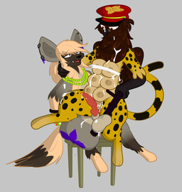 after_sex angry animal_genitalia animal_penis balls baton beak big_balls blonde_hair bodily_fluids breasts canine_genitalia canine_penis chair claws clothing cock_and_ball_torture cum cum_in_vagina cum_inside cum_on_balls cum_on_beak cum_on_breasts cum_on_chest cum_on_face cum_on_leg dominant dominant_female duo ear_piercing ear_ring ejaculation eyewear feathers female feral furniture genital_fluids genital_torture genitals glasses grabbing_neck hair hat headgear headwear jewelry lifting_balls looking_down male male/female multi_breast necklace paws penis piercing ring_piercing simple_background sitting smile spots submissive submissive_male tail vulva whiskers wide_hips wings yellow_body villegreen mythology avian canid canine felid feline fox gryphon hybrid mammal mythological_avian mythological_creature hi_res