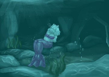 anthro asphyxiation big_breasts breasts bubble cave cavern clothed clothing costume drowning female fur horn mature_female mermaid_costume mermaid_tail mermaidification nipples peril solo split_form tail tight_clothing underwater water weights white_body white_fur bloope undertale undertale_(series) toriel animal_humanoid bovid bovine caprine goat humanoid mammal marine merfolk absurd_res digital_media_(artwork) hi_res