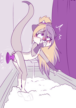 accessory anal anal_knotting anal_masturbation anal_penetration animal_dildo animal_sex_toy anthro anus areola bathing bathtub bent_over biped blue_eyes bodily_fluids canine_dildo choker covering covering_mouth covering_own_mouth covering_self dildo dildo_in_ass dildo_insertion ejaculation eyebrows female flat_chested genital_fluids genitals hair hair_accessory inside jewelry knotting loli long_hair long_tail looking_pleasured masturbation multicolored_body multicolored_hair necklace nipples nude object_in_ass orgasm orgasm_face penetration pink_body pink_hair pink_nose ponytail sex_toy sex_toy_in_ass sex_toy_insertion side_view smile solo standing tail toying_self two_tone_body two_tone_hair vaginal_fluids vaginal_squirting vulva water white_body white_hair young young_anthro young_female fuf mammal mustelid otter 2024 full-length_portrait hi_res portrait