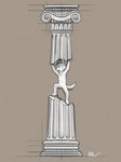 ambiguous_gender ambiguous_species anthro bruno_borker hi_res holding_object lifting_object pillar rome sculpture simple_background solo structure