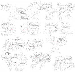 ^_^ ambiguous_gender angry black_eyes blush blush_lines blush_stickers bodily_fluids covering covering_mouth cross-popping_vein dialogue dot_eyes duo embarrassed eyes_closed feathered_wings feathers feral fluffy fluffy_tail flustered gesture hair larger_feral larger_male looking_at_another looking_back male mouthless neck_tuft nervous nervous_sweat noseless o3o o_^ one_eye_closed open_mouth open_smile semi-anthro sharp_teeth simple_background simple_eyes sitting size_difference smaller_ambiguous smile solid_circle_eyes speech_bubble surprised sweat tail talking_to_another teeth text tuft upper_teeth_only waving waving_hand white_background white_body wings jejejunum european_mythology greek_mythology mythology wither_(jejejunum) avian fraid_(species) harpy mythological_avian mythological_creature nethermare 2026 comic digital_media_(artwork) english_description english_text firealpaca_(artwork) greyscale hi_res monochrome