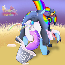 ass_up balls big_penis blush bodily_fluids cum cum_inside duo feral genital_fluids genitals love male male/male milk penetration penis xevie_eevee_(artist) nintendo pokemon fan_character lipe_(character) xevie_eevewhite_(character) eevee eeveelution generation_1_pokemon generation_2_pokemon pokemon_(species) umbreon 1:1 hi_res