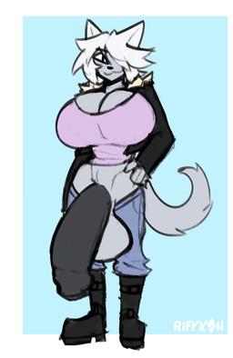 anthro balls big_balls big_breasts big_penis boots bottomwear breasts clothed clothed_anthro clothed_gynomorph clothed_intersex clothing denim denim_bottomwear denim_clothing footwear foreskin genitals gynomorph gynomorph_anthro hair hair_over_eye hand_on_hip huge_breasts huge_penis humanoid_genitalia humanoid_penis intersex intersex_anthro jacket jeans looking_at_viewer open_bottomwear open_clothing open_jacket open_pants open_topwear pants penis shirt shoes solo tail topwear rifykoh yuki_(rifykoh) domestic_cat felid feline felis mammal digital_drawing_(artwork) digital_media_(artwork) hi_res