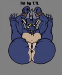 3_toes ahegao anthro anus bdsm bedroom_eyes big_butt blue_body blue_scales bondage bound breasts butt claws countershade_ears countershade_face countershade_torso countershading cuff_(restraint) duo fangs fantasy feet female flat_chested genitals grey_lips grey_nipples hands_behind_head hands_tied horn lips looking_at_viewer looking_pleasured lying muscular muscular_female muscular_sub narrowed_eyes nipples nude on_back plantigrade presenting presenting_anus presenting_hindquarters presenting_pussy pussy red_body red_scales restrained restraints scales seductive shackles sharp_teeth small_breasts soles solo spreader_bar submissive submissive_female tan_body tan_scales teeth thick_thighs toe_claws toes tongue tongue_out wide_hips yellow_eyes t.n. kobold reptile scalie