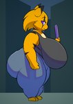 anthro big_breasts big_butt black_body black_clothing black_fur black_nose black_topwear bottomwear breasts butt clothing female food fur huge_breasts huge_butt huge_thighs hyper hyper_breasts multicolored_body multicolored_fur no_shoes obese obese_anthro obese_female orange_body orange_fur overweight overweight_anthro overweight_female pants popsicle purple_eyes short_stack solo thick_thighs topwear two_tone_body two_tone_fur plaga parfait_(plaga) tubbs_(plaga) felid mammal pantherine tiger