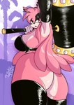 alternative_fashion anthro clothing female goth leggings legwear solo dirtyduckart sega sonic_the_hedgehog_(series) amy_rose fan_character absurd_res hi_res