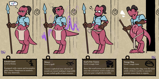 ambiguous_gender anthro armor blush bodily_fluids body_blush bottomless bottomless_female bottomwear bottomwear_pull clothed clothing clothing_lift clothing_pull door duo ejaculation female female/ambiguous forced forced_orgasm gameplay_mechanics genital_fluids genitals guard hands-free horn instant_orgasm invisible item_box knock-kneed loincloth loincloth_down loincloth_lift loincloth_pull looking_pleasured magic magic_item melee_weapon navel non-mammal_navel non-mammal_vulva offscreen_character open_door orgasm polearm questionable_consent sex silence solo spear spell spontaneous_ejaculation sudden surprise_sex surprised tail text thick_thighs thought_bubble unconvincing_armor vaginal vaginal_fluids vaginal_squirting vulva vulva_blush weapon wide_hips av-15 kobold scalie 2:1 english_text hi_res